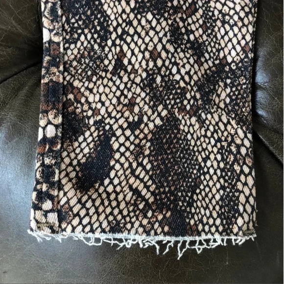 New Free People Raw trim High rise jegging jean two faced snakeskin OB1026916 - Picture 13 of 14